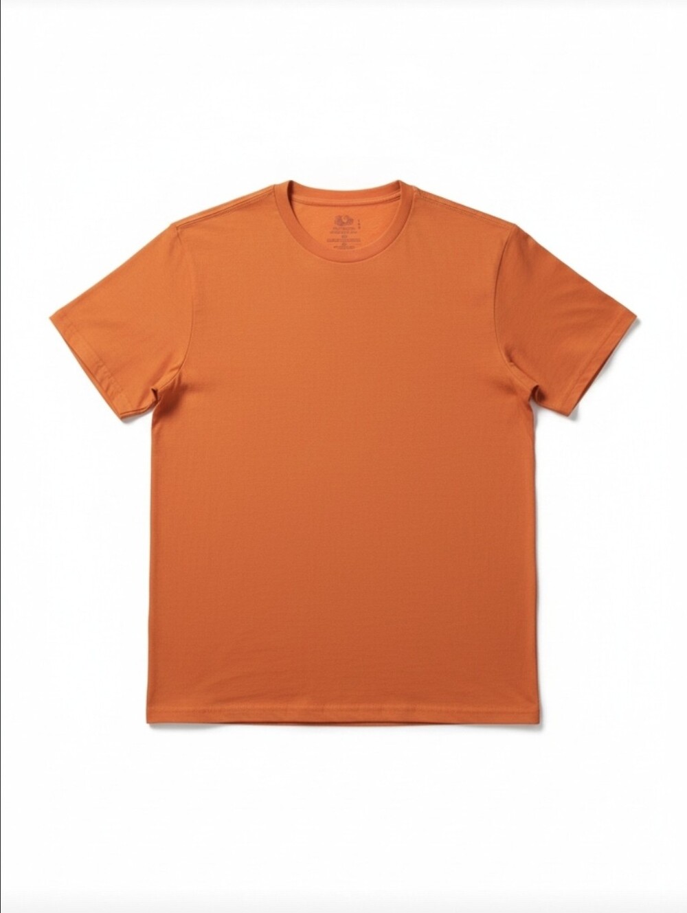 Fruit of the Loom Men's Large Orange Blank T-Shirt Cotton Blend Basic Tee
